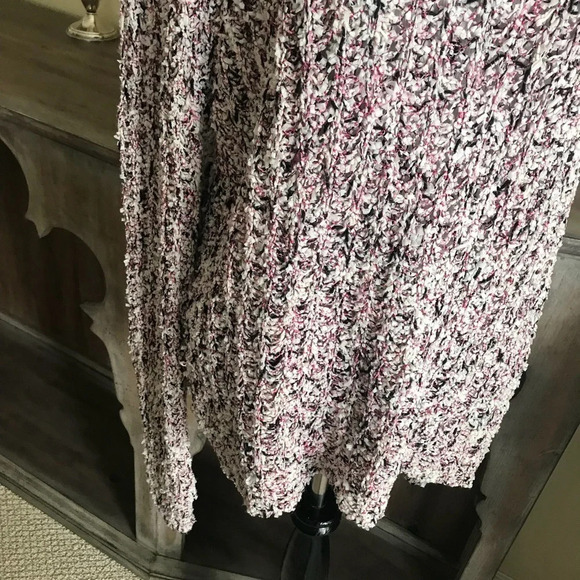 NWOT THAKOON Pink White Slit-Back Cotton-Blend Sweater Open Knit Casual Medium - Picture 7 of 8